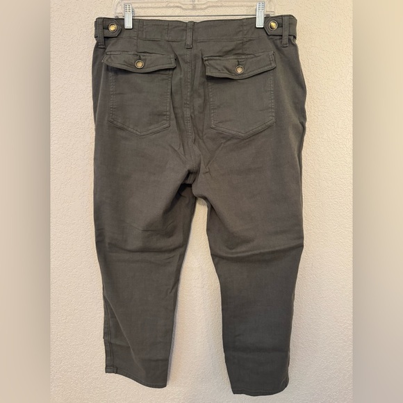 Cosmic Blue cropped trousers army green size 33 - Picture 2 of 5